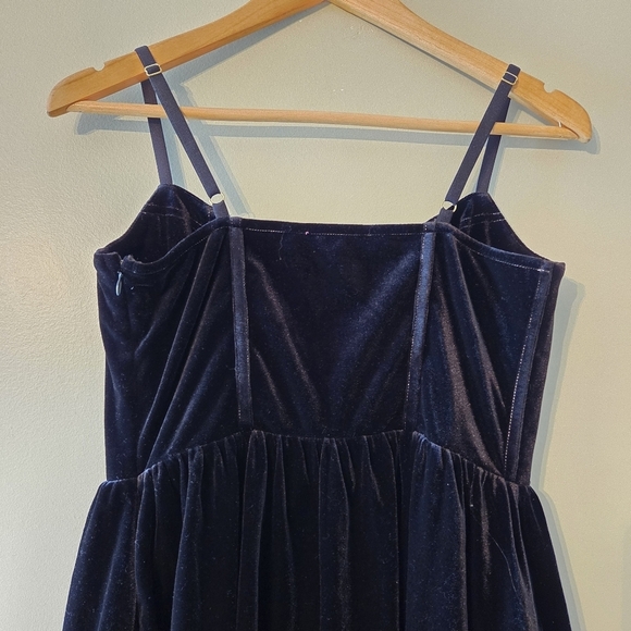 Betsey Johnson Vintage Velvet Corset Cocktail Feminine Party Dress Size Small - Picture 8 of 9